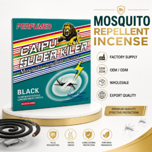 Caipu Super Killer Perfumed Mosquito Repellent Incense - 10 Black Coils, Micro-Smoke Formula, Factory Direct Wholesale