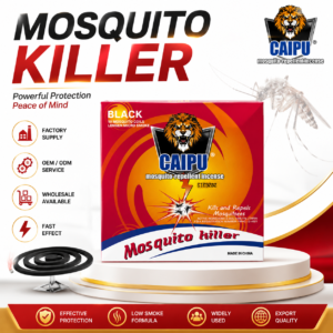 Caipu Black Mosquito Killer Incense - 10 Coils, Low Smoke Formula, Factory Direct Wholesale