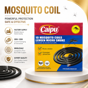 Caipu Mosquito Coil 10-Pack - Micro-Smoke Formula, Factory Direct Wholesale